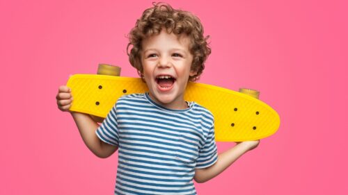 Konferens för förskolan - Pojke med gul skateboard